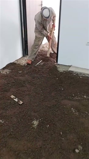 sand media to maintain the temperature under the concrete floor