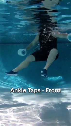Suspended core & inner thigh exercises using a pair of hand buoys