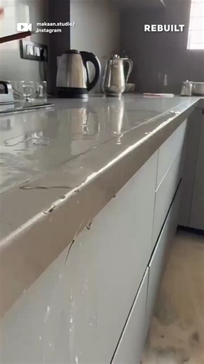 Rebuilt on Instagram: "Learn how a simple drip groove under your countertop overhang can prevent costly water damage to your kitchen cabinets."