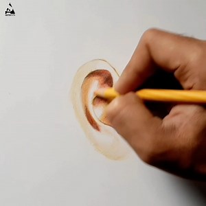 1.4K views · 44 reactions | Ear drawing using staedtler watercolour pencil Follow #arjunsethisketches for more tutorial and artwork | Arjun sethi sketches | Facebook