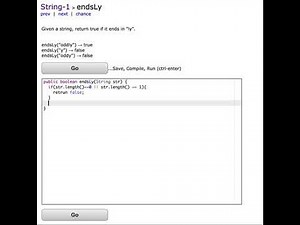 Java: CodingBat– String-1– endsLy