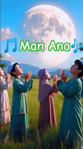 MAN ANA 🎶🌙🎵 children's prayers #viralshorts #children's animation