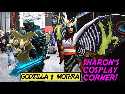 King and Queen of the Monsters! Godzilla and Mothra Cosplay at NYCC! Sharon's Cosplay Corner!