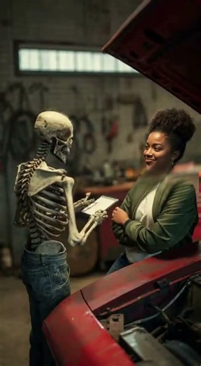 Imagine repairing your car using a skeleton with such skill 🤔 #3d #memes