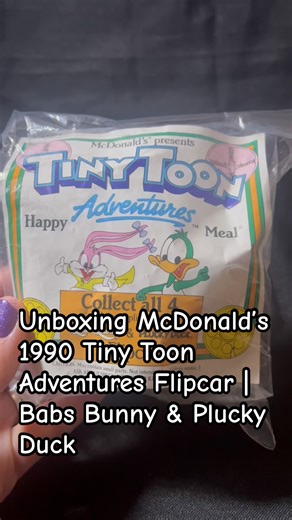 Unboxing McDonald’s 1990 Tiny Toon Adventures Flipcar | Babs Bunny & Plucky Duck #mcdonaldstoy