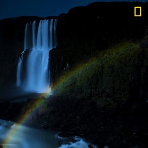 Ever heard of a moonbow? 🌝🌈 Like a rainbow, a moonbow occurs when light bounces off water droplets — but it's far more elusive. Watch as a camera unveils what the naked eye can't detect 👀 | National Geographic TV