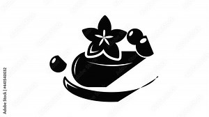 Eco spa soap icon animation simple best object on white