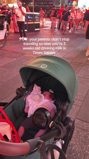 Baby’s first time in New York #momtok #newborntravel #babygirl #newborn