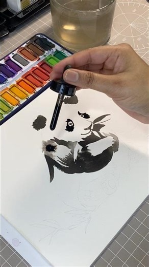 This Panda Painted Itself | Acrylic Ink Process