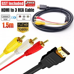 HDMI to RCA RGB Male AV 3 RCA Video Audio Converter Cable For HDTV DVD Player | eBay