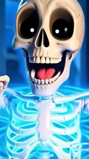 Skeleton Drinks Milk 💀🥛 | Funny Skeleton Animation