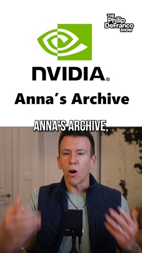 Philip DeFranco | Daily News on Instagram: "Nvidia Tried to Get Stolen Data For AI Nvidia pushed a piracy group to sell stolen data to fuel its AI. The group is called Anna’s Archive and they claim to be a library of data online. But the data they get and share is usually copyrighted and obtained by less-than-legal means. The deal would have Nvidia pay Anna’s Archive for high-speed access to its data. The most damning part is that Nvidia was reportedly told the information would be illegal to ha