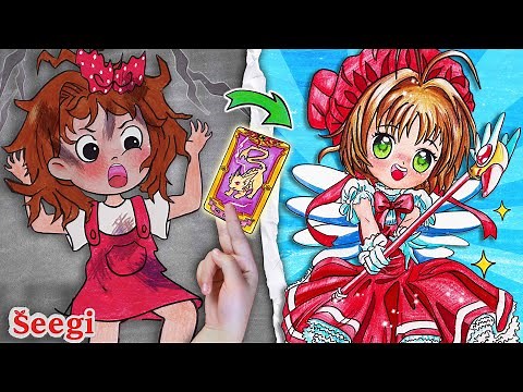 [🌸Paper DIY] Cardcaptor Sakura Cosplay - Makeup Transformation ✨ Seegi Stop Motion Paper - ASMR