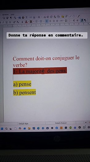Exercice de conjugaison. #orthographe #apprendrelefrançais #vocabulaire #culture #françaisprofessionnel | Français Professionnel