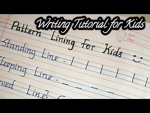 Standing Line/Sleeping Line/Curved Line/Slanting Line/Writing patterns for Nursery kids/handwriting