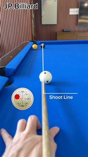 Using left spin to control the cue ball perfectly #jpbilliard #billiards #billiard