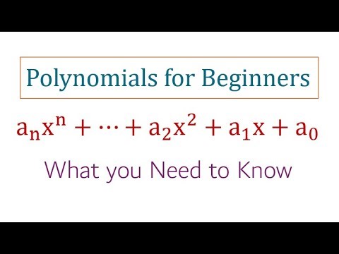 Polynomials for Beginners (Exponents, Coefficients, Terms, Degree)