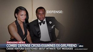 During cross-examination, lawyers for Sean Combs confronted ex-girlfriend Cassie Ventura with messages she exchanged with Combs, and at times asked her to read them aloud. Aaron Katersky reports. https://abcnews.link/RLjgxlJ?utm_source=facebook&utm_medium=social&utm_campaign=dhfacebook&utm_content=app.dashsocial.com/abcworldnewstonight/library/media/532349050 | ABC World News Tonight with David Muir