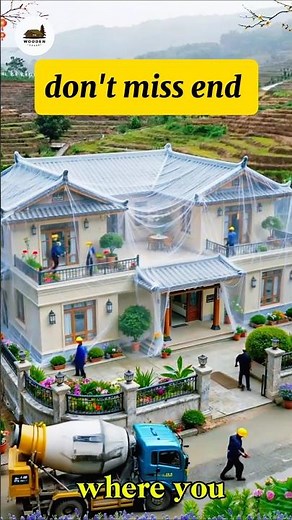 Beautiful Chinese House Construction Step-by-Step | Dream Home Project #viralshort