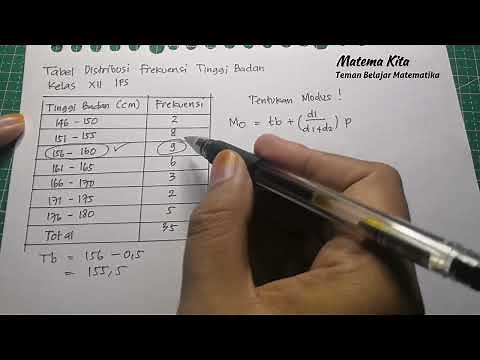 Cara Menentukan Modus Data Kelompok | Statistika SMA