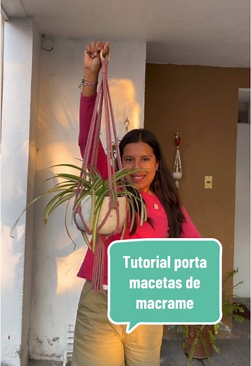 Tutorial porta macetas de macramé paso a paso