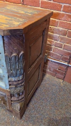 SOLID Reclaimed Wood Console, TV Stand, Carvings, One of Kind-made in India - Etsy