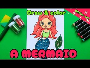 Beautiful Mermaid Drawing | How to Draw a Mermaid Easy. Drawing a mermaid step-by-step
