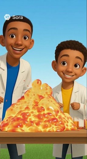 Baking Soda + Vinegar = BOOM! 🌋 Follow for daily science!