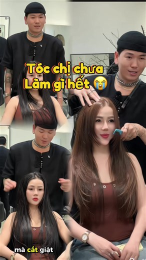 Tóc chị chưa làm gì hết 🥹🥹💇🏻‍♀️✅❌#xuhuong #gialai #tócpleiku #tuvantocpleiku #kwantuvantoc