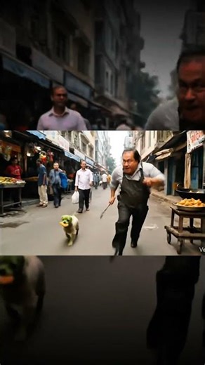 😭The Great Samosa Heist: A Street Food Adventure #green #viral #puppy