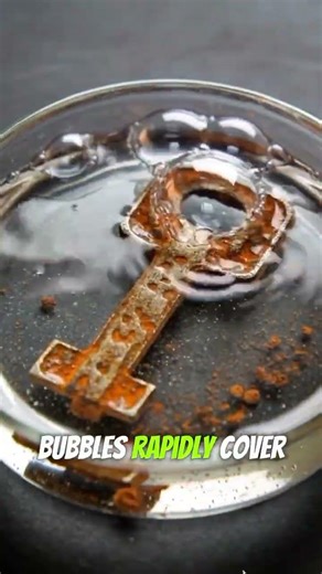 Extreme Rust Removal on Square Key | Full Acid Reaction in 10 Seconds