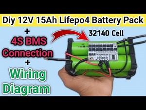 Diy Lifepo4 battery pack | 4s BMS wiring diagram | step by step connection