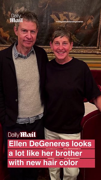 Ellen DeGeneres' new hair color makes her look very similar to her brother Vance