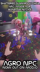Shattered Glamrock Chica Agro Npc In Bonelab. #fnaf #securitybreach #chica #bonelabmods #vr #bonelab