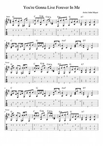 You Gonna Live Forever In Me - John Mayer