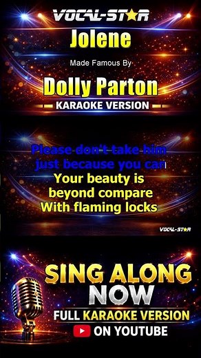 Jolene - Dolly Parton KARAOKE #backingtrack #karaoke #dollypartonkaraoke