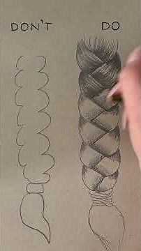 How to Draw a Braid #howtodraw #drawingtutorial #pencildrawing #asmr