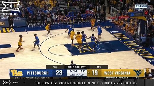 54K views · 1.3K reactions | Backyard Brawl DUB  Pitt vs. West Virginia Highlights ️ #Big12MBB | WVU Men's Basketball | Big 12 Conference | Facebook