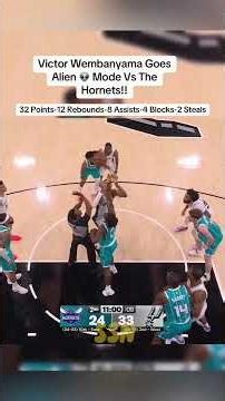 Victor Wembanyama Goes Alien 👽 Mode Vs The Hornets!!