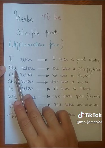 Verbo To Be en Pasado Simple: Forma Afirmativa