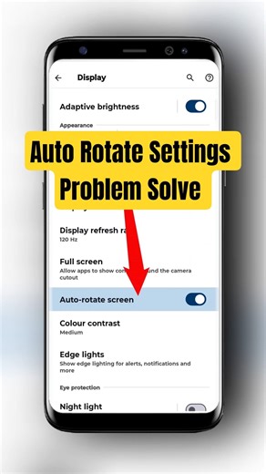 Auto Rotate Settings In Phone | how to on auto rotate | #shorts #viral
