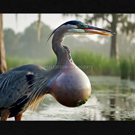 THE FROG THAT SWELLED INSIDE THE HERON