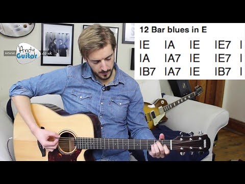 12 Bar Blues - Acoustic Guitar Tutorial for Beginners