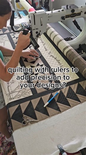 9.6K views · 109 reactions | Have you ever tried quilting with rulers to add precision to your designs? It's a game-changer for achieving clean, consistent patterns that stand out on any quilt. I freaking love machine quilting with rulers! #QuiltingWithRulers #MachineQuilting #RulerWork #FreeQuiltingClass #QuiltingTips #PNQAcademy #QuiltingCommunity #QuiltLove | Piece N Quilt | Facebook