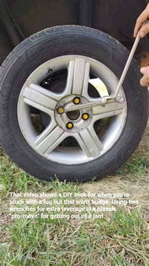 The Pro": Genius Hack for Stuck Lug Nuts | 2-Wrench Leverage Trick