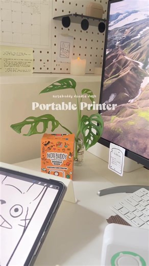 Portable printing has always seemed so convenient, and now I get to experience it with my new Notebuddy Doodle Dash Portable printer! ♡ #noteprinter #portableprinter #journaling #studyhacks #notetakingtips #miniprinter #fyp #notebuddy