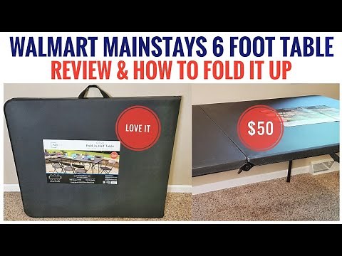 REVIEW Walmart Mainstays 6 Foot Bi-Fold Plastic Folding Table Black
