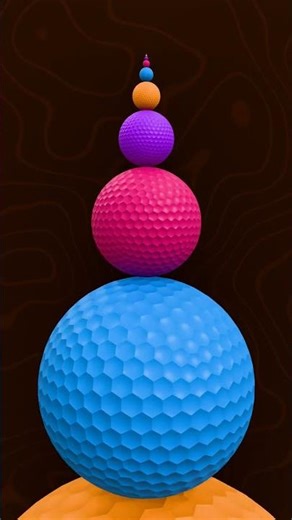 🎨 Spinning Golf Balls Tower 🌈 | Infinite Zoom Loop 🔄✨
