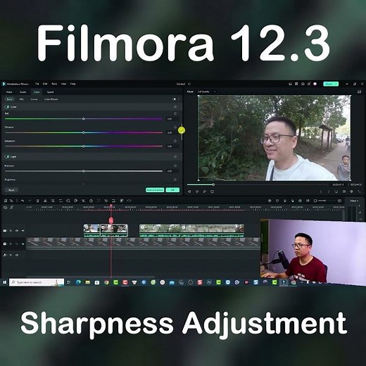 Filmora 12.3 Sharpness Adjustment #shorts