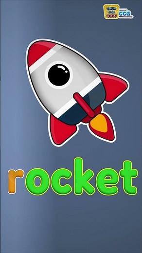 Letter R Learning R for Rocket ABC for baby